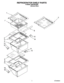 03 - Refrigerator Shelf Parts parts for Whirlpool Refrigerator ED2GVEXVD00 from AppliancePartsPros.com