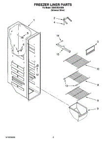 04 - Freezer Liner Parts parts for Whirlpool Refrigerator ED2GVEXVD00 from AppliancePartsPros.com