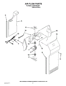 10 - Air Flow Parts parts for Whirlpool Refrigerator ED2GVEXVD01 from AppliancePartsPros.com