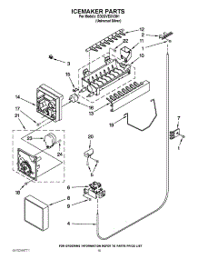12 - Icemaker Parts parts for Whirlpool Refrigerator ED2GVEXVD01 from AppliancePartsPros.com