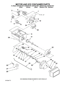 05 - Motor And Ice Container Parts parts for Whirlpool Refrigerator ED2FHEXVQ01 from AppliancePartsPros.com