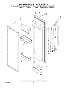 06 - Refrigerator Door Parts parts for Whirlpool Refrigerator ED2FHEXVL01 from AppliancePartsPros.com