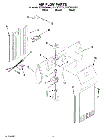 10 - Air Flow Parts parts for Whirlpool Refrigerator ED2CHQXVQ01 from AppliancePartsPros.com
