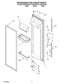 06 - Refrigerator Door Parts parts for Whirlpool Refrigerator ED2CHQXVB01 from AppliancePartsPros.com