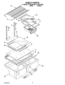05 - Shelf Parts, Optional Parts (Not Included) parts for Whirlpool Refrigerator ET1PHKXPT08 from AppliancePartsPros.com