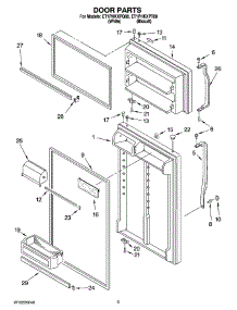02 - Door Parts parts for Whirlpool Refrigerator ET1PHKXPQ08 from AppliancePartsPros.com
