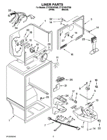 03 - Liner Parts parts for Whirlpool Refrigerator ET1PHKXPQ08 from AppliancePartsPros.com