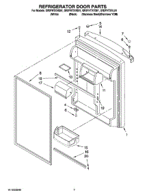 04 - Refrigerator Door Parts parts for Whirlpool Refrigerator GR2FHTXVS01 from AppliancePartsPros.com