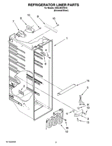 02 - Refrigerator Liner Parts parts for Whirlpool Refrigerator ED5LHEXTD10 from AppliancePartsPros.com