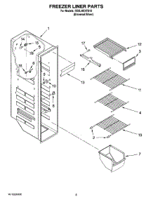 04 - Freezer Liner Parts parts for Whirlpool Refrigerator ED5LHEXTD10 from AppliancePartsPros.com