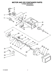 05 - Motor And Ice Container Parts parts for Whirlpool Refrigerator ED5LHEXTD10 from AppliancePartsPros.com