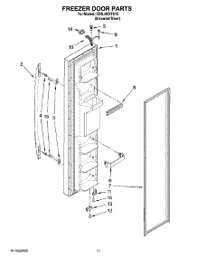 07 - Freezer Door Parts parts for Whirlpool Refrigerator ED5LHEXTD10 from AppliancePartsPros.com
