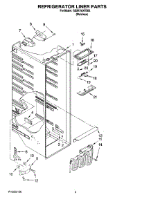 02 - Refrigerator Liner Parts parts for Whirlpool Refrigerator GS2KVAXVS00 from AppliancePartsPros.com