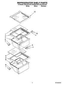 03 - Refrigerator Shelf Parts parts for Whirlpool Refrigerator ED5JHEXTS10 from AppliancePartsPros.com