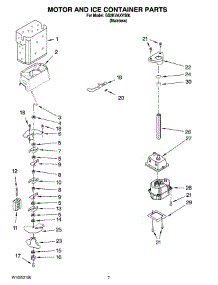 05 - Motor And Ice Container Parts parts for Whirlpool Refrigerator GS2KVAXVS00 from AppliancePartsPros.com
