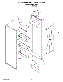 06 - Refrigerator Door Parts parts for Whirlpool Refrigerator GS2KVAXVS00 from AppliancePartsPros.com
