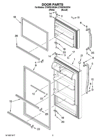 02 - Door Parts parts for Whirlpool Refrigerator ET6WSKXST04 from AppliancePartsPros.com