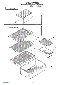 05 - Shelf Parts, Optional Parts parts for Whirlpool Refrigerator ET6WSKXST04 from AppliancePartsPros.com