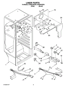 03 - Liner Parts parts for Whirlpool Refrigerator ET6WSKXSQ04 from AppliancePartsPros.com