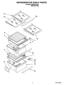 03 - Refrigerator Shelf Parts parts for Whirlpool Refrigerator ED5HVAXVL02 from AppliancePartsPros.com