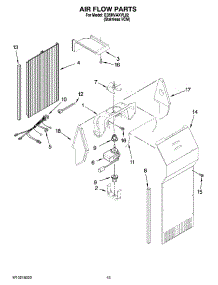 09 - Air Flow Parts parts for Whirlpool Refrigerator ED5HVAXVL02 from AppliancePartsPros.com
