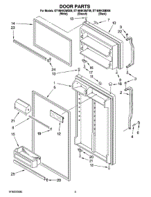 02 - Door Parts parts for Whirlpool Refrigerator ET1MHKXMQ08 from AppliancePartsPros.com