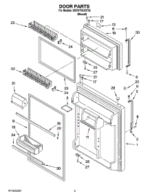 02 - Door Parts parts for Whirlpool Refrigerator 8GT9FTKXST02 from AppliancePartsPros.com