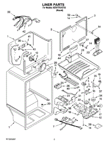 03 - Liner Parts parts for Whirlpool Refrigerator 8GT9FTKXST02 from AppliancePartsPros.com