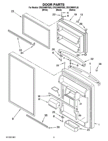 02 - Door Parts parts for Whirlpool Refrigerator ER2CHMXPB05 from AppliancePartsPros.com