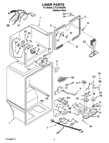 03 - Liner Parts parts for Whirlpool Refrigerator ET1LFKXKS09 from AppliancePartsPros.com