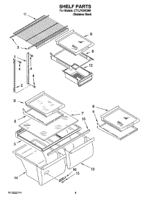 05 - Shelf Parts, Optional Parts parts for Whirlpool Refrigerator ET1LFKXKS09 from AppliancePartsPros.com