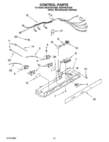 12 - Control Parts, Optional Parts (Not Included) parts for Whirlpool Refrigerator 6ED2FHGXVQ00 from AppliancePartsPros.com