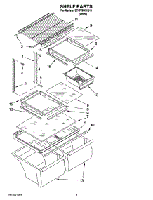 05 - Shelf Parts, Optional Parts parts for Whirlpool Refrigerator ET1FTKXKQ11 from AppliancePartsPros.com