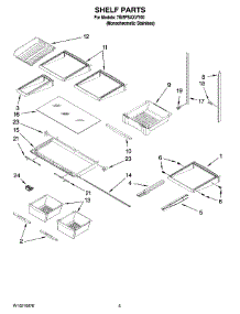03 - Shelf Parts parts for Whirlpool Refrigerator 7GI5FSAXVY00 from AppliancePartsPros.com