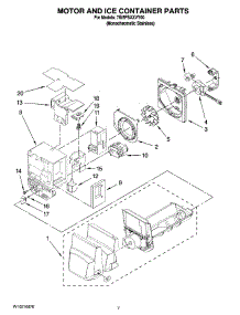04 - Motor And Ice Container Parts parts for Whirlpool Refrigerator 7GI5FSAXVY00 from AppliancePartsPros.com