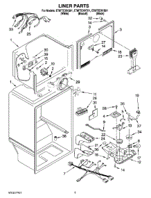 03 - Liner Parts parts for Whirlpool Refrigerator ET8FTEXVQ01 from AppliancePartsPros.com