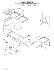 03 - Shelf Parts parts for Whirlpool Refrigerator GI5SVAXVB00 from AppliancePartsPros.com