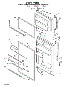 02 - Door Parts parts for Whirlpool Refrigerator ET8WTKXKT10 from AppliancePartsPros.com