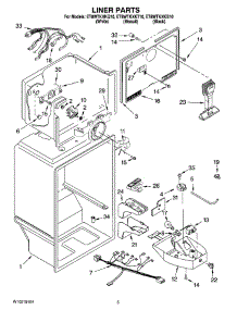 03 - Liner Parts parts for Whirlpool Refrigerator ET8WTKXKT10 from AppliancePartsPros.com