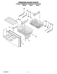 08 - Freezer Door Parts parts for Whirlpool Refrigerator GI5SVAXVQ00 from AppliancePartsPros.com