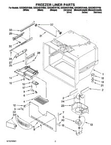 02 - Freezer Liner Parts parts for Whirlpool Refrigerator GX5SHDXVQ00 from AppliancePartsPros.com