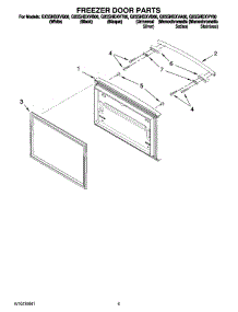 03 - Freezer Door Parts parts for Whirlpool Refrigerator GX5SHDXVQ00 from AppliancePartsPros.com