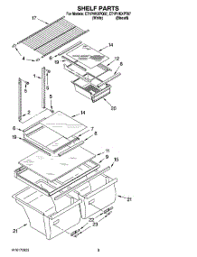 05 - Shelf Parts, Optional Parts (Not Included) parts for Whirlpool Refrigerator ET1PHKXPT07 from AppliancePartsPros.com