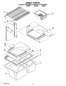 05 - Shelf Parts, Optional Parts parts for Whirlpool Refrigerator ET8FTEXVT01 from AppliancePartsPros.com