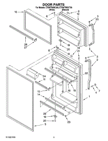 02 - Door Parts parts for Whirlpool Refrigerator ET8WTMXKT09 from AppliancePartsPros.com