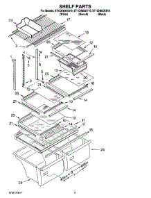 06 - Shelf Parts, Optional Parts parts for Whirlpool Refrigerator ET1CHMXKT10 from AppliancePartsPros.com