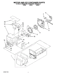04 - Motor And Ice Container Parts parts for Whirlpool Refrigerator GI5FVAXVL00 from AppliancePartsPros.com