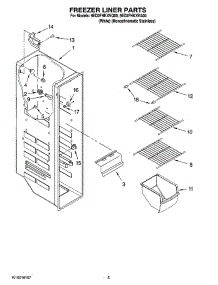 04 - Freezer Liner Parts parts for Whirlpool Refrigerator 6ED2FHKXVA00 from AppliancePartsPros.com