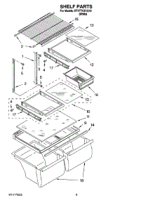 05 - Shelf Parts, Optional Parts parts for Whirlpool Refrigerator ET1FTKXKQ10 from AppliancePartsPros.com