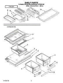 05 - Shelf Parts, Optional Parts parts for Whirlpool Refrigerator EWT8001A00 from AppliancePartsPros.com